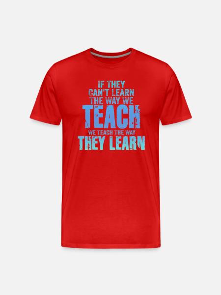 Autism Awareness SPED Teacher Learn - Men's Premium Organic T-Shirt - red