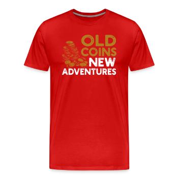 Numismatische Münze Römische Sammlung - Männer Premium Bio T-Shirt - Rot - Vorne - Damien (186cm)