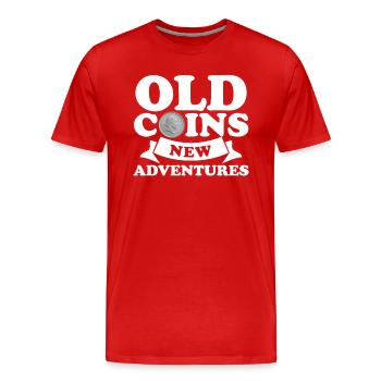 Numismatische Münze Römische Sammlung - Männer Premium Bio T-Shirt - Rot - Vorne - Damien (186cm)