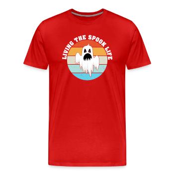 Living The Spook Life Ghost Bait - Men's Premium Organic T-Shirt - red - Front - Damien (186cm)