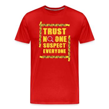 Krimi-Dinner-Spaß-Nacht - Männer Premium Bio T-Shirt - Rot - Vorne - Damien (186cm)