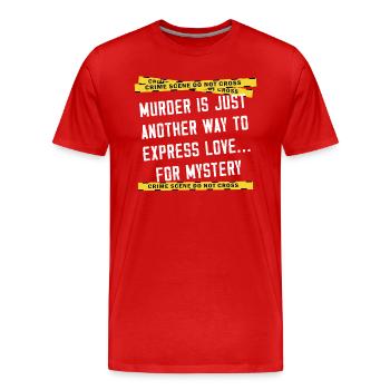 Murder Mystery Dinner Fun Night - T-shirt bio Premium Homme - rouge - Devant - Damien (186cm)