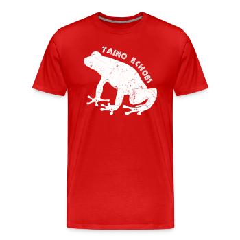 Taíno fait écho à la fierté de l’ascendance caribéenne - T-shirt bio Premium Homme - rouge - Devant - Damien (186cm)