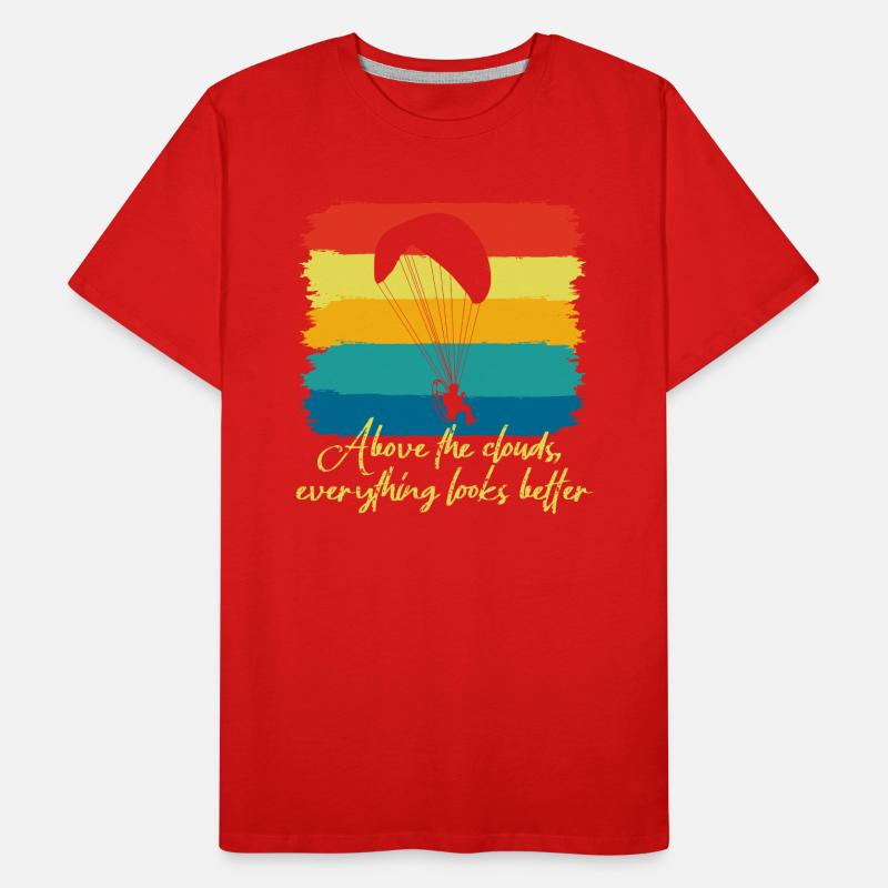 Above The Clouds Paramotor Enthusiast Men's Premium Organic T-Shirt