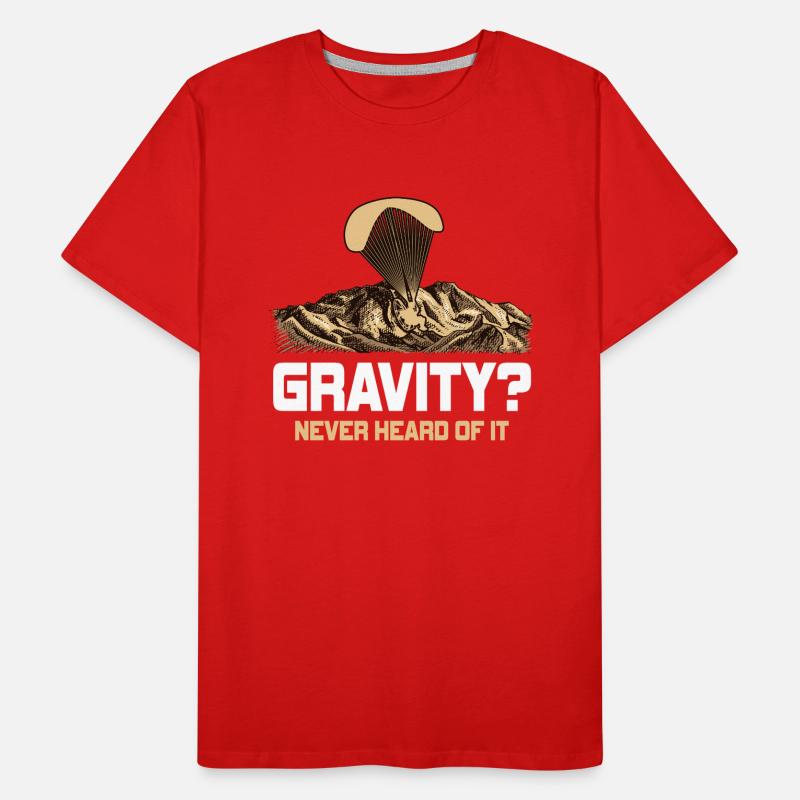 Mème hilarant de gravité de paramoteur T-shirt bio Premium Homme