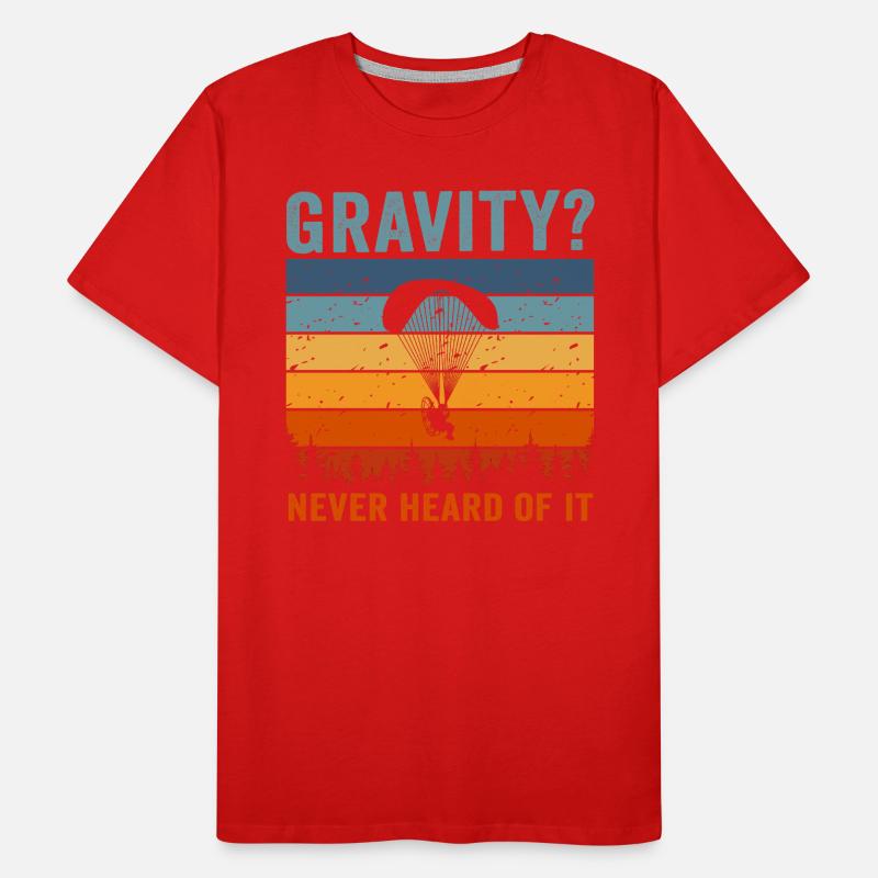 Hilarious Paramotor Gravity Meme Men's Premium Organic T-Shirt