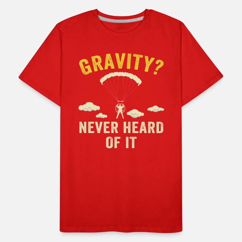 Hilarious Paramotor Gravity Meme Men's Premium Organic T-Shirt
