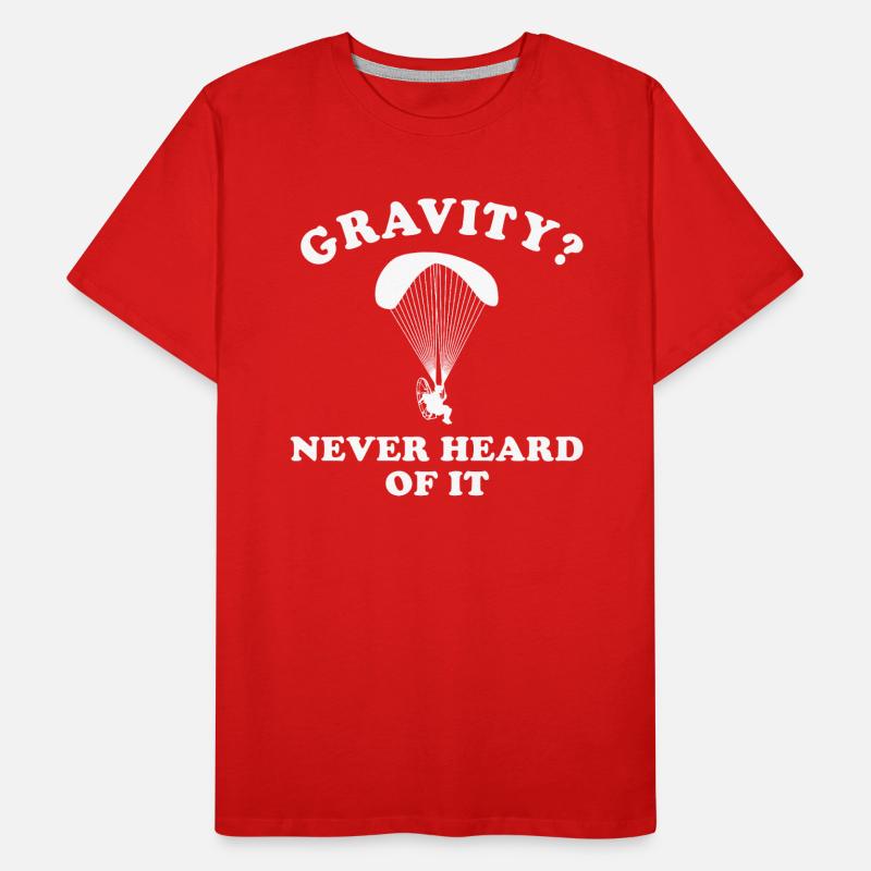 Hilarious Paramotor Gravity Meme Men's Premium Organic T-Shirt