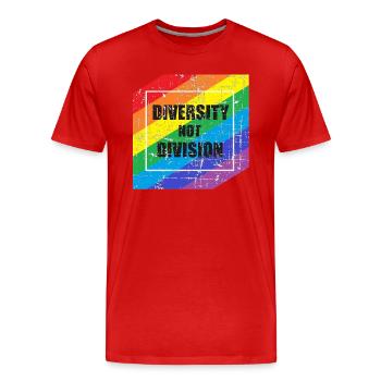 Celebrate Diversity Not Division Unity - Men's Premium Organic T-Shirt - red - Front - Damien (186cm)