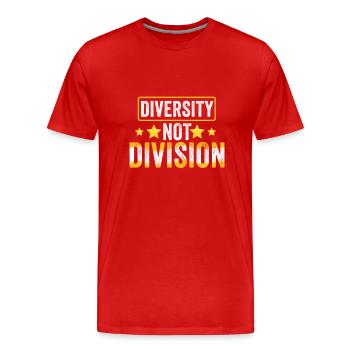 Celebrate Diversity Not Division Unity - Men's Premium Organic T-Shirt - red - Front - Damien (186cm)