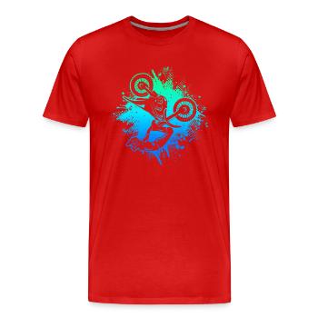 Motocross Moto Conduite Enfants Hommes Dirt Biker - T-shirt bio Premium Homme - rouge - Devant - Damien (186cm)