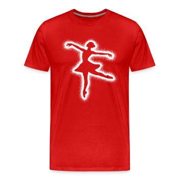 Ballet Dancer Ballerina Girl Ballet Dancer - Men's Premium Organic T-Shirt - red - Front - Damien (186cm)