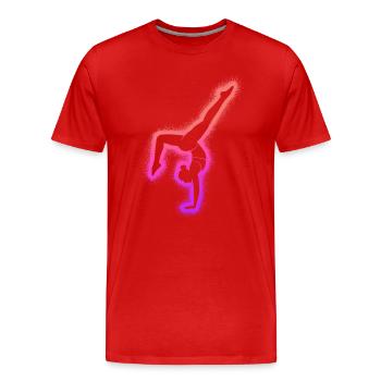Turnerin Gymnastik Handstand Damen Turnen Mädchen - Männer Premium Bio T-Shirt - Rot - Vorne - Damien (186cm)