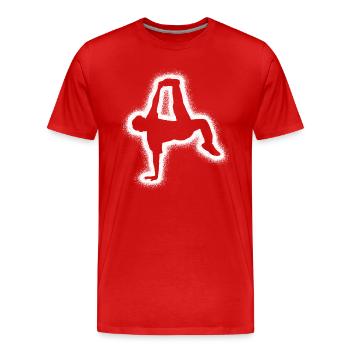 Breakdance Breakdancer Dance Kids Breakdancer - Men's Premium Organic T-Shirt - red - Front - Damien (186cm)
