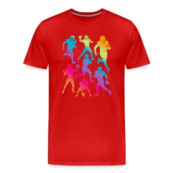 Football américain Sports Garçons Enfants Football - T-shirt bio Premium Homme - rouge - Devant - Damien (186cm)