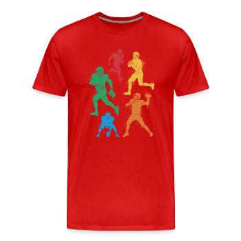 Football américain Sports Enfants Garçons Football - T-shirt bio Premium Homme - rouge - Devant - Damien (186cm)