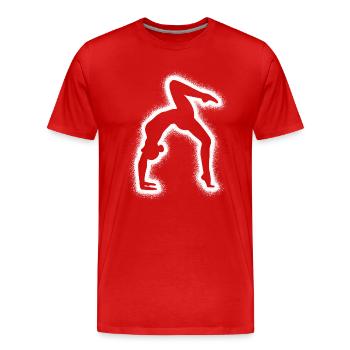 Turnerin Gymnastik Handstand Mädchen Turnen Damen - Männer Premium Bio T-Shirt - Rot - Vorne - Damien (186cm)