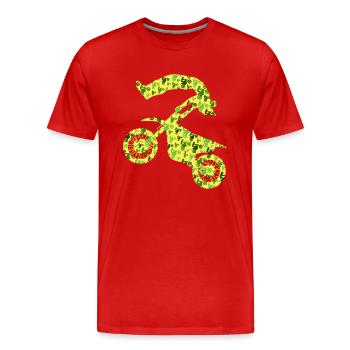 Dirt Biker Garçons Motards Motocross Homme - T-shirt bio Premium Homme - rouge - Devant - Damien (186cm)