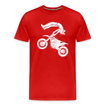 Dirt Biker Men's Motorcycle Kids Motocross Boys - Men's Premium Organic T-Shirt - red - Front - Damien (186cm)