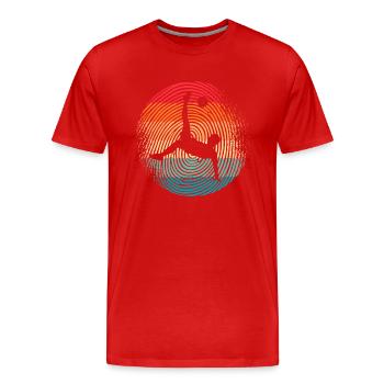 Soccer Fingerprint Soccer Player Soccer - Men's Premium Organic T-Shirt - red - Front - Damien (186cm)
