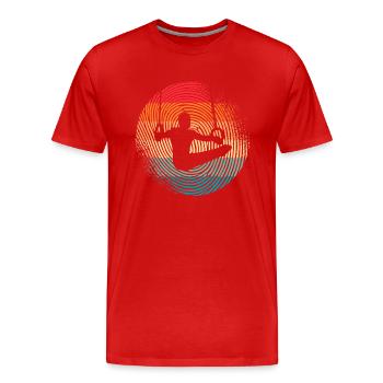 Gymnastics Gymnastics Ring Gymnastics Fingerprint Gymnastics - Men's Premium Organic T-Shirt - red - Front - Damien (186cm)