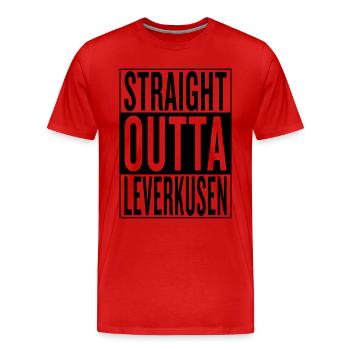 Leverkusen - Männer Premium Bio T-Shirt - Rot - Vorne - Damien (186cm)