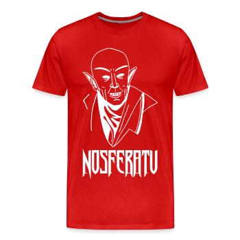 Nosferatu the vampire (white) - Men's Premium Organic T-Shirt - red - Front - Damien (186cm)