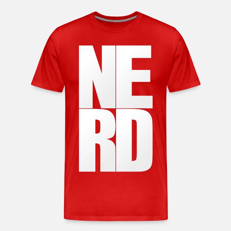 NERDY forever - NERD - Männer Premium Bio T-Shirt - Rot