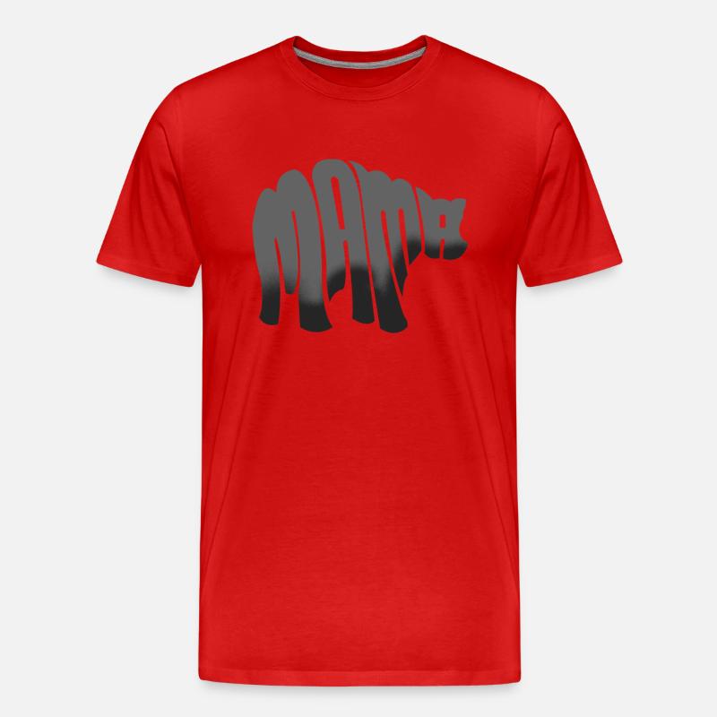 Mama Bär Muttertagsgeschenk - Shirt - Männer Premium Bio T-Shirt - Rot