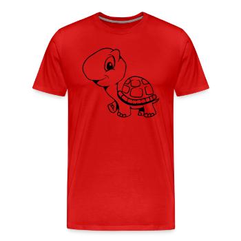 Turtle sweet dear - Men's Premium Organic T-Shirt - red - Front - Damien (186cm)