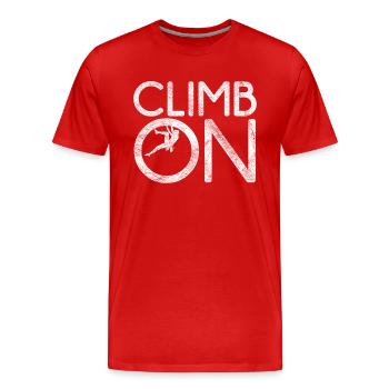 grimper grimpeur cadeau bouldering bouldering - T-shirt bio Premium Homme - rouge - Devant - Damien (186cm)
