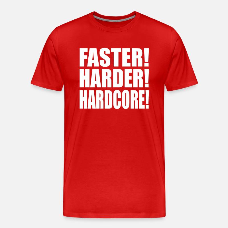 Faster Harder Hardcore FR - T-shirt bio Premium Homme - rouge