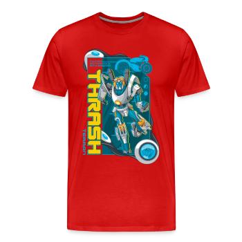Transformers Earth Spark Thrash Terraner - Männer Premium Bio T-Shirt - Rot - Vorne - Damien (186cm)