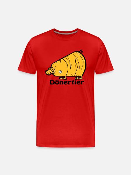 Dönertier - Männer Premium Bio T-Shirt - Rot