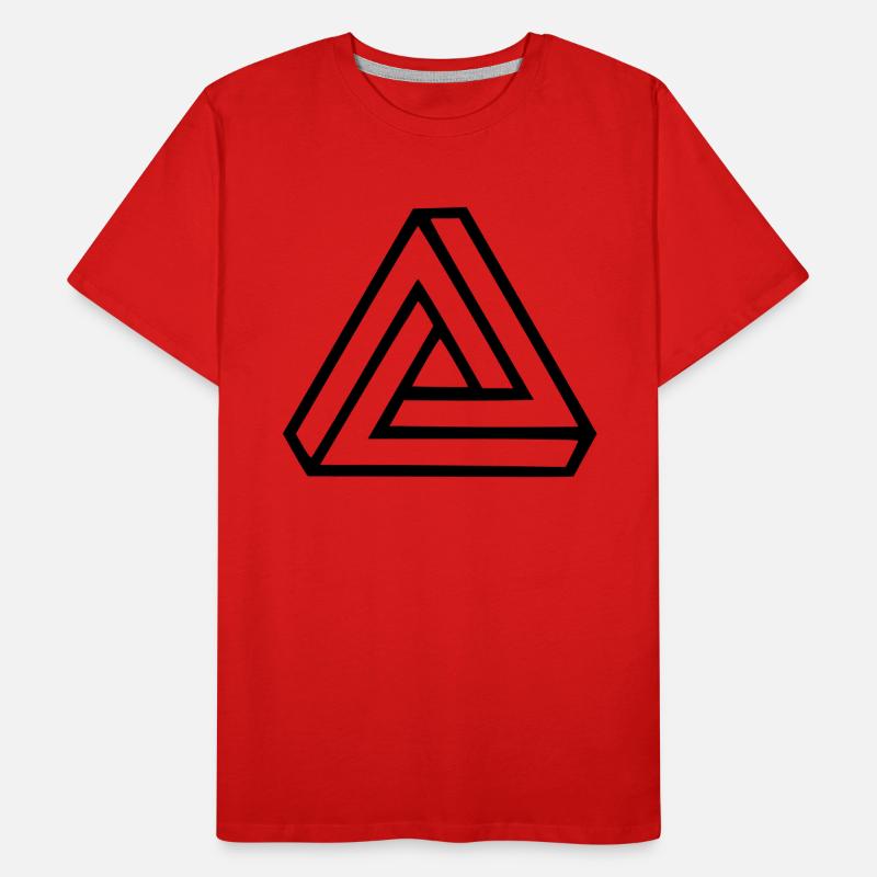 Triangle Visual Illusion Men's Premium Organic T-Shirt