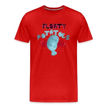 La laque, l’océan, le dauphin, - T-shirt bio Premium Homme - rouge - Devant - Damien (186cm)