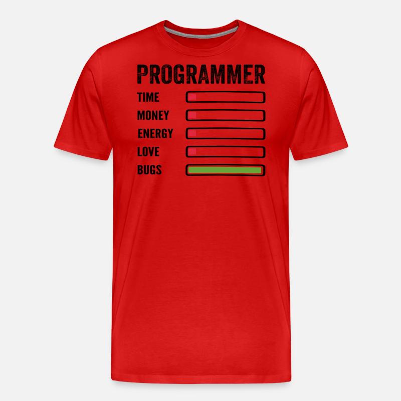 développeur humour programmeur codeur code - T-shirt bio Premium Homme - rouge