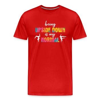 Turnen Turner - Männer Premium Bio T-Shirt - Rot - Vorne - Damien (186cm)