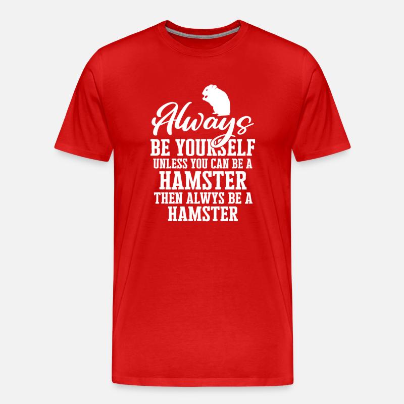 Hamster - Männer Premium Bio T-Shirt - Rot