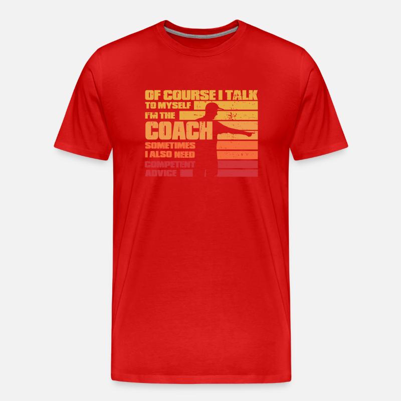Coach Trainer - Männer Premium Bio T-Shirt - Rot