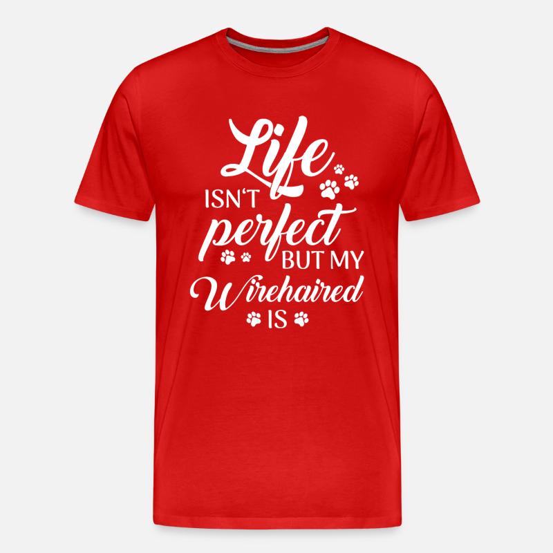 Deutsch Drahthaar Hund - Männer Premium Bio T-Shirt - Rot