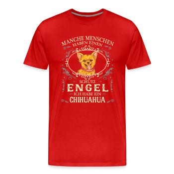 Chihuahua Hund Chihuahuas Hundehalter - Männer Premium Bio T-Shirt - Rot - Vorne - Damien (186cm)