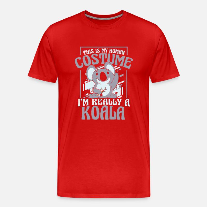 Koala Koalas Koalabär Tier - Männer Premium Bio T-Shirt - Rot