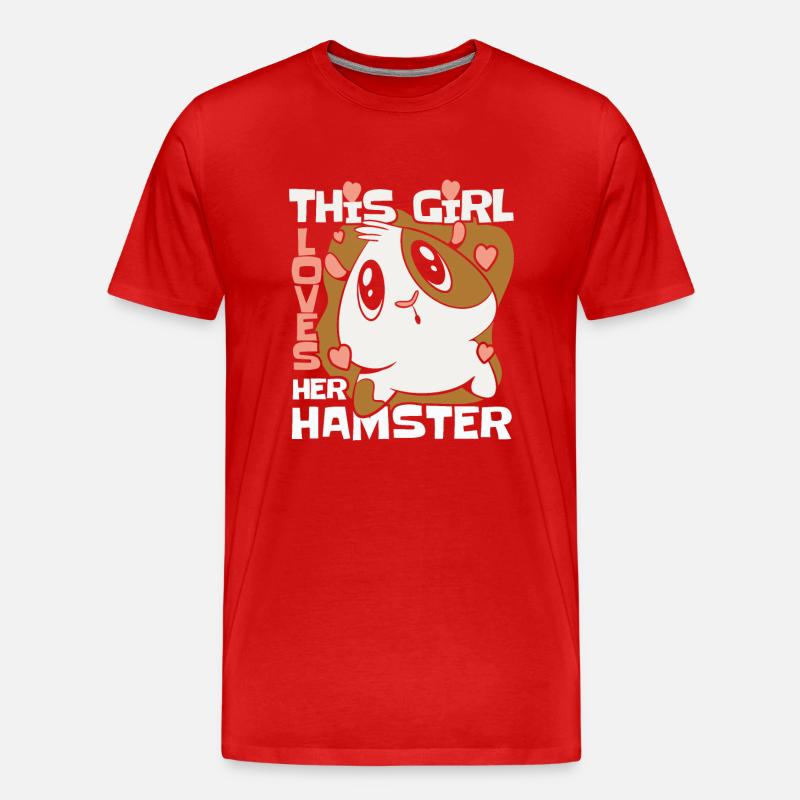 Hamster - Männer Premium Bio T-Shirt - Rot