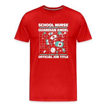 School Nurse Health Care School Patients - Men's Premium Organic T-Shirt - red - Front - Damien (186cm)