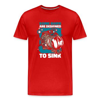 Sous-marin sous-marin Marin marin - T-shirt bio Premium Homme - rouge - Devant - Damien (186cm)