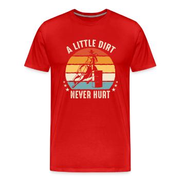 Courses de chevaux Courses de barils De chevaux Barils de chevaux - T-shirt bio Premium Homme - rouge - Devant - Damien (186cm)