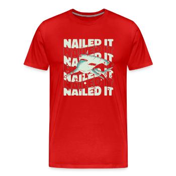 Hammerhai Hai Fisch Tier Haie - Männer Premium Bio T-Shirt - Rot - Vorne - Damien (186cm)