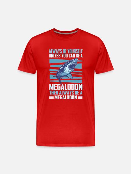 Megalodon Shark Otodus - Men's Premium Organic T-Shirt - red