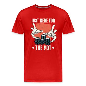 Poker Casino Texas Hold'em Poker Players - Men's Premium Organic T-Shirt - red - Front - Damien (186cm)